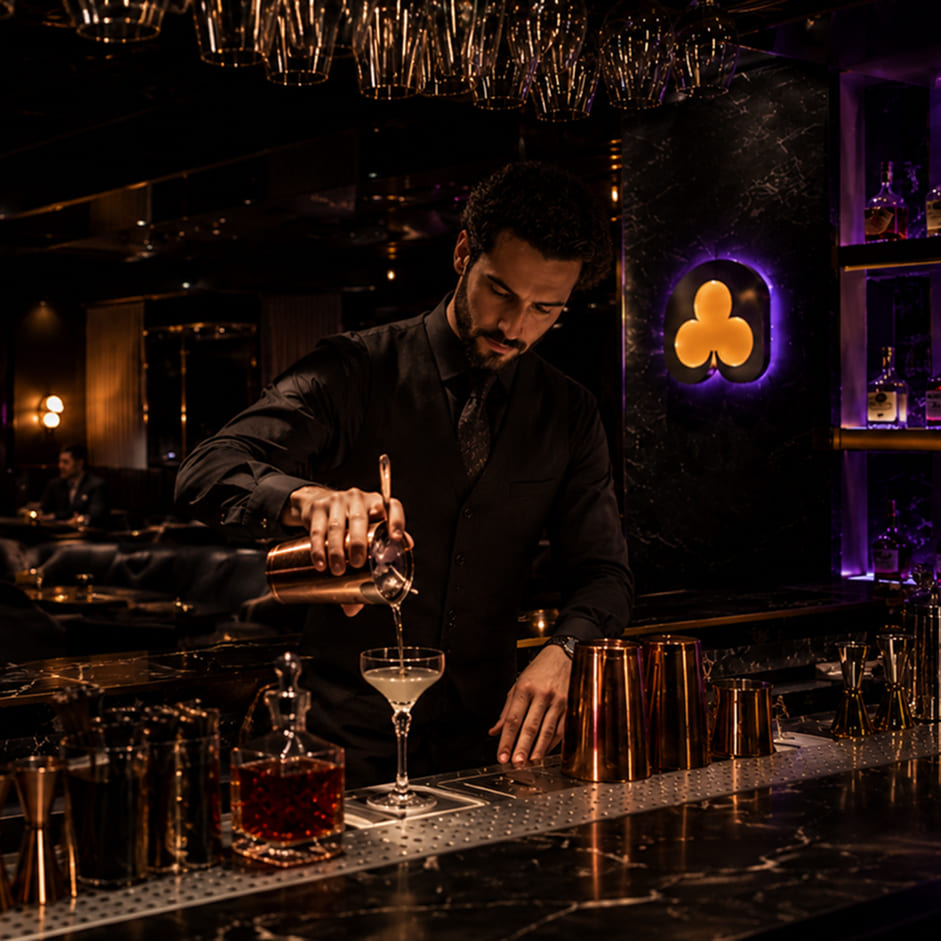 Barman w Guildhouse Club — spokojne i bezpieczne otoczenie