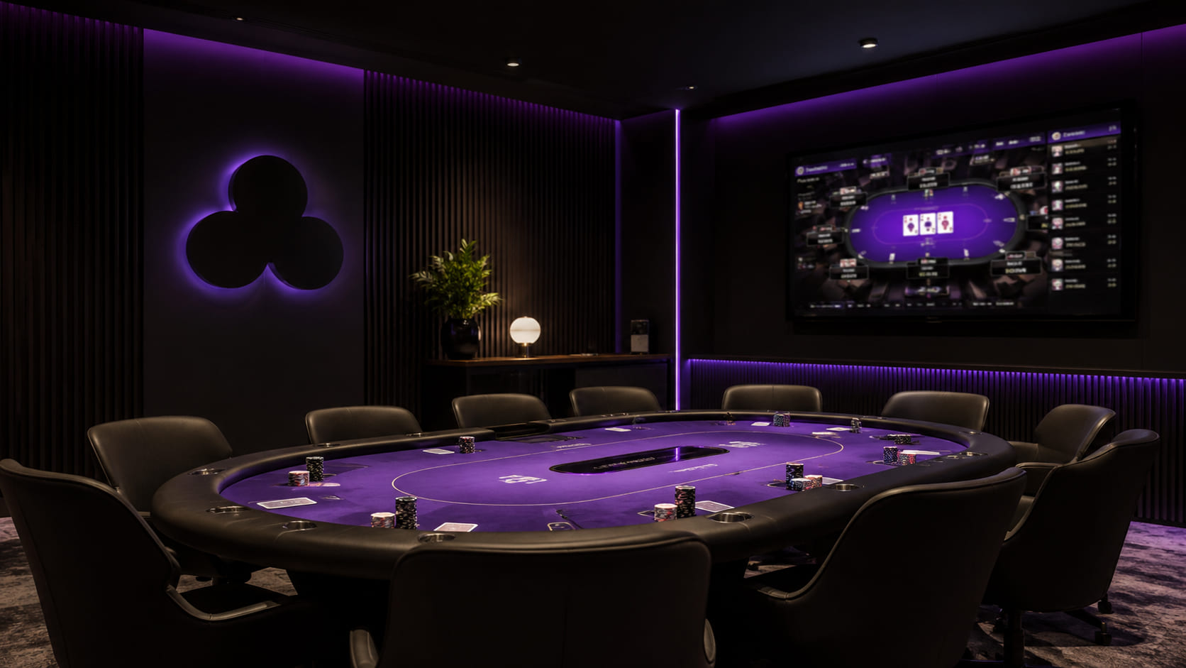 Stół pokerowy gotowy do rozgrywki